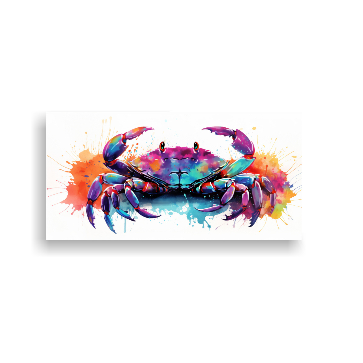 ARTE CONCEPTUAL: CANGREJO EN COLORES PRISMÁTICOS 40X20 CM - 1