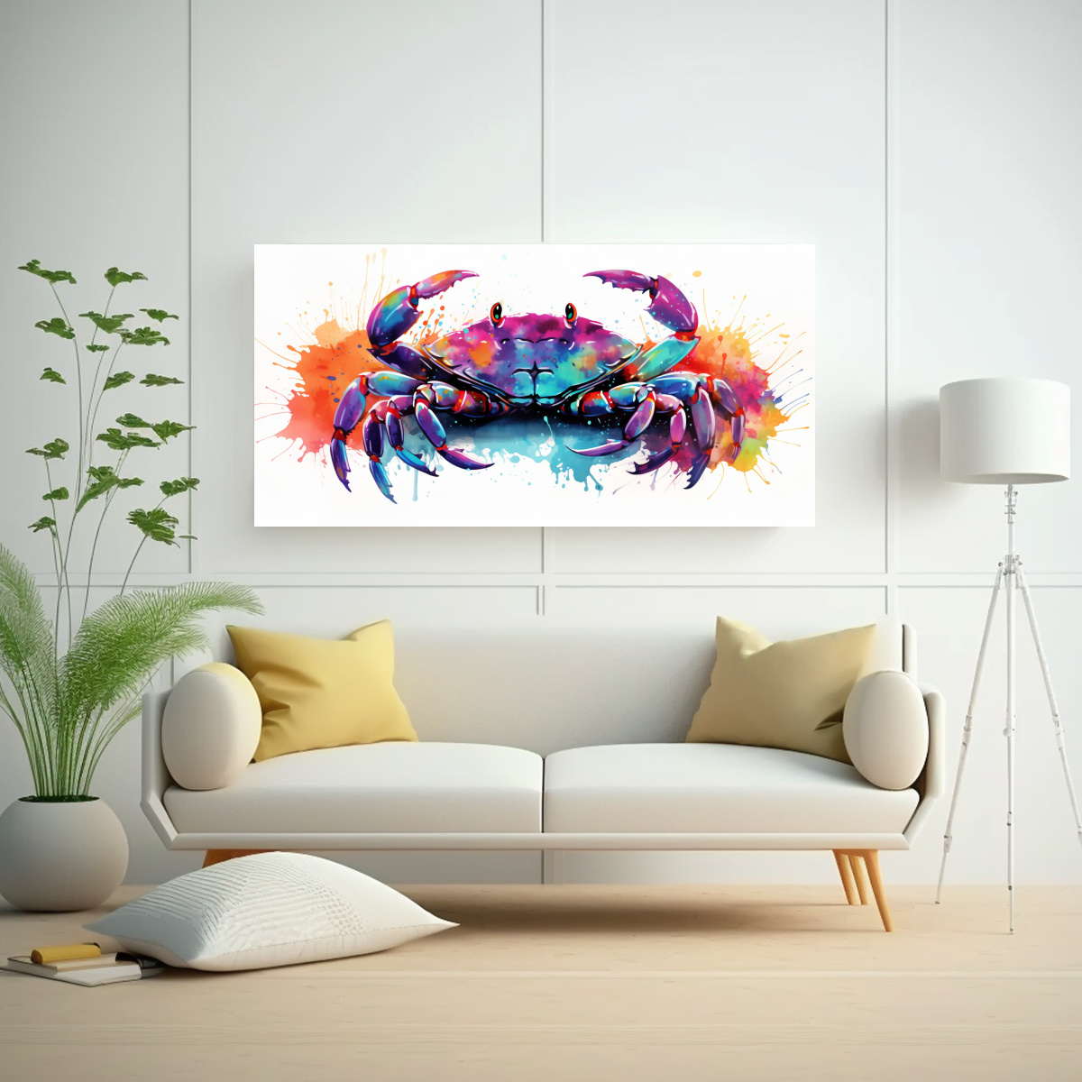 ARTE CONCEPTUAL: CANGREJO EN COLORES PRISMÁTICOS 40X20 CM - 2