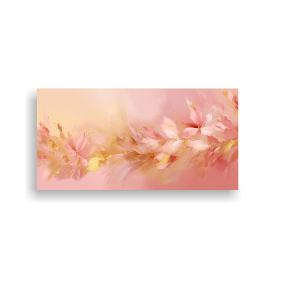 PINTURAS FLORALES DE IMPRESIONISMO ABSTRACTO EN 120X60 CM - 1