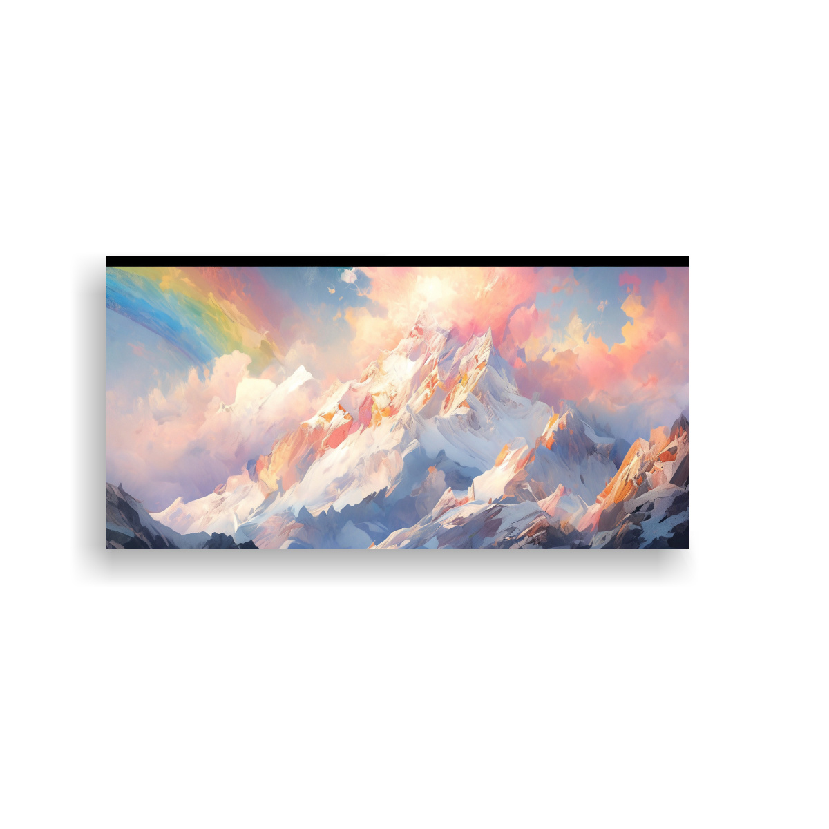 PINTURA DE ACUARELA PARA CUARTO: MONTAÑAS 40X20 CM - 1