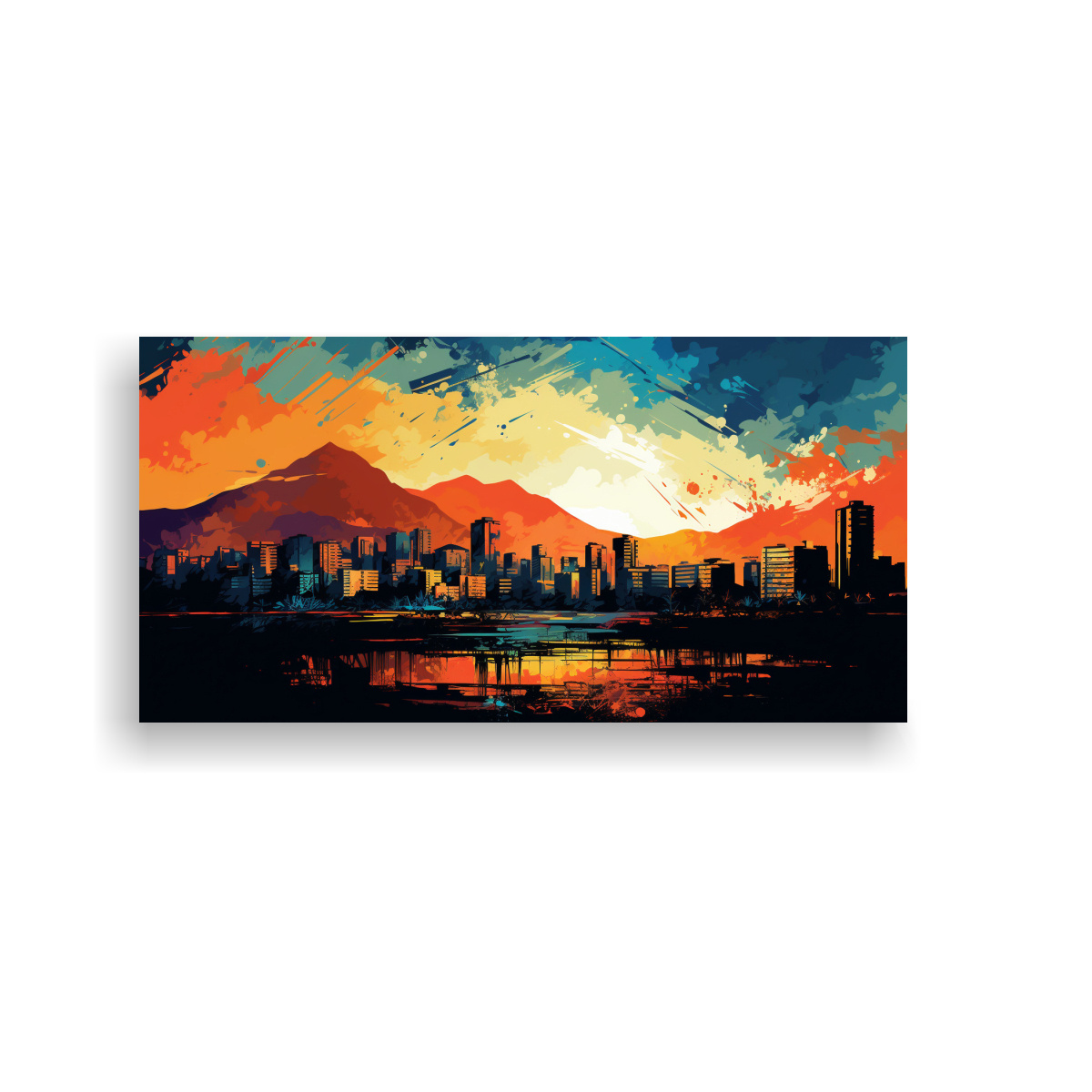 CUADRO DECORATIVO ESTILO GALERÍA EN SANTIAGO DE 100X50 CM - 1