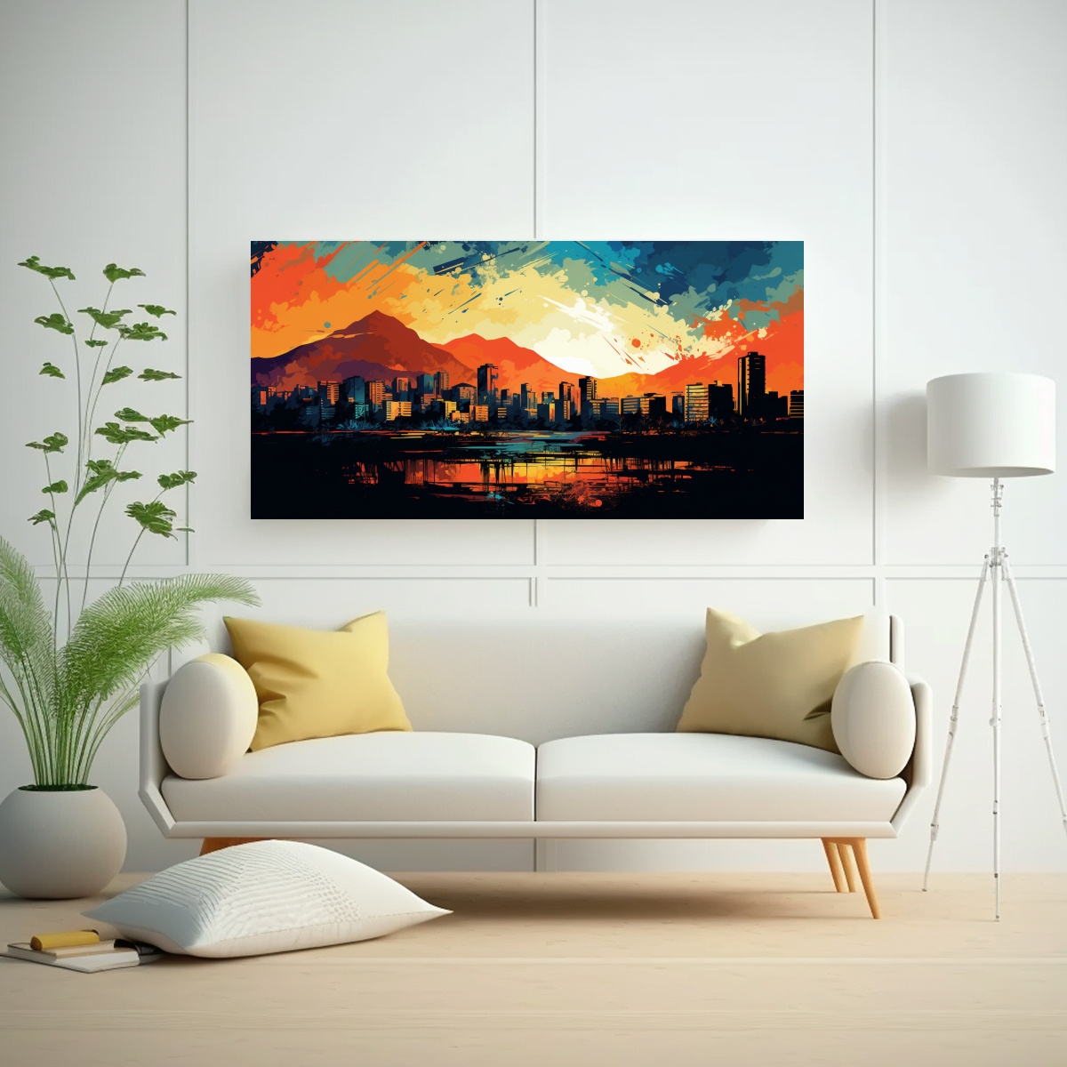 CUADRO DECORATIVO ESTILO GALERÍA EN SANTIAGO DE 100X50 CM - 2