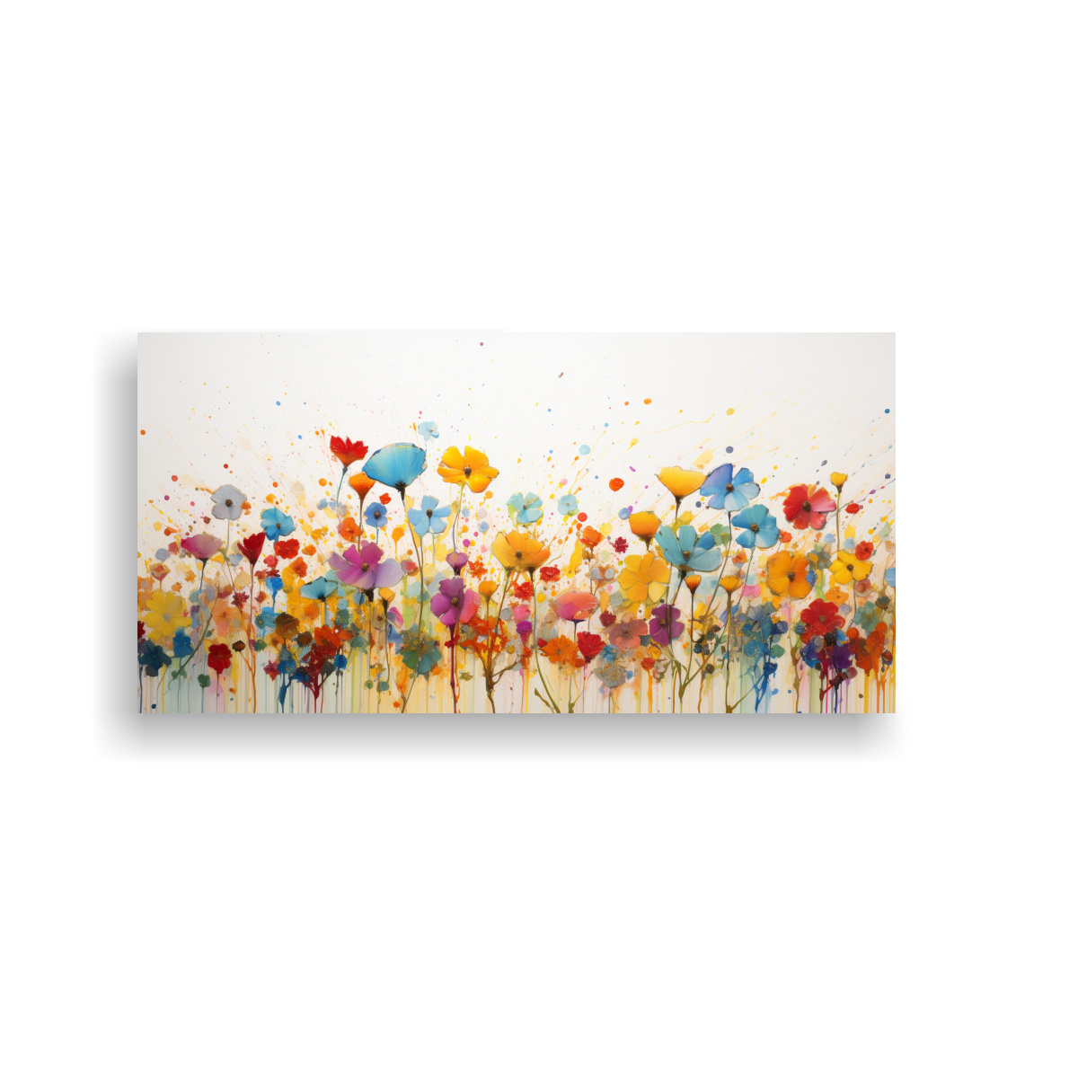 PINTURA ACRÍLICA MODERNA PERSPECTIVA EN BLANCO 40X20 CM - 1