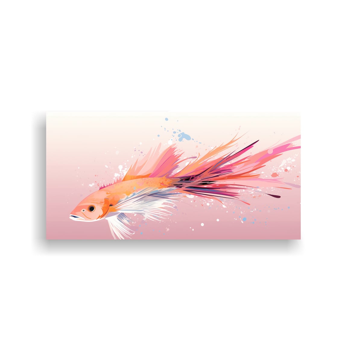 CUADRO DE DISEÑO DE LIENZO: PEZ VELA EN COLORES 120X60 CM - 1