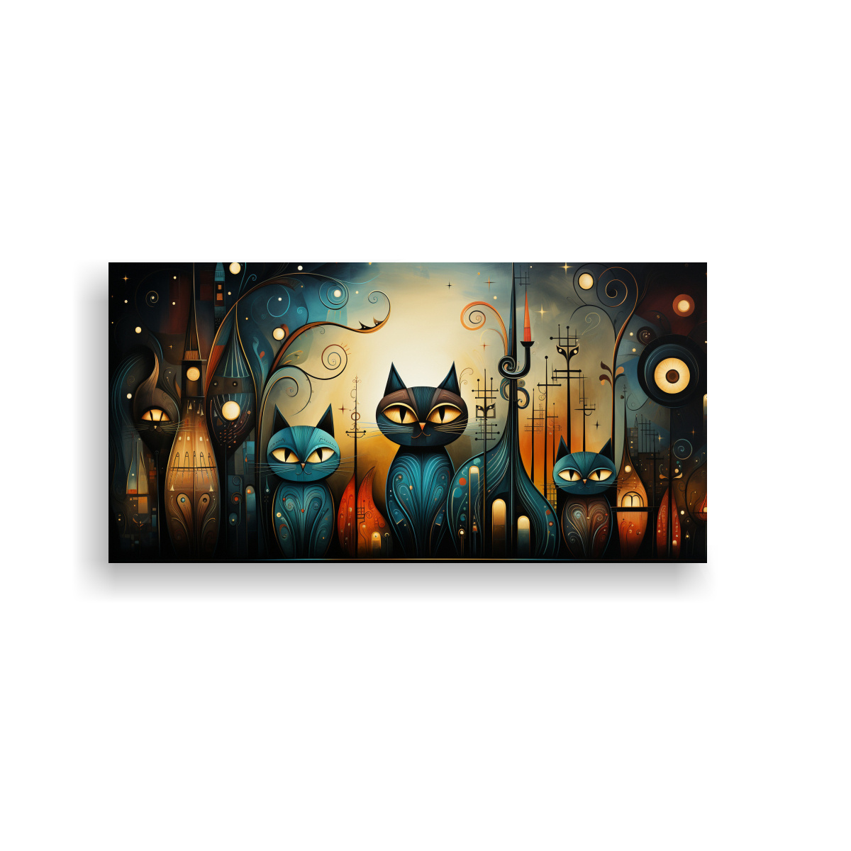 PINTURAS DECORATIVAS EN ESTILO SURREALISTA DE 40X20 CM - 1