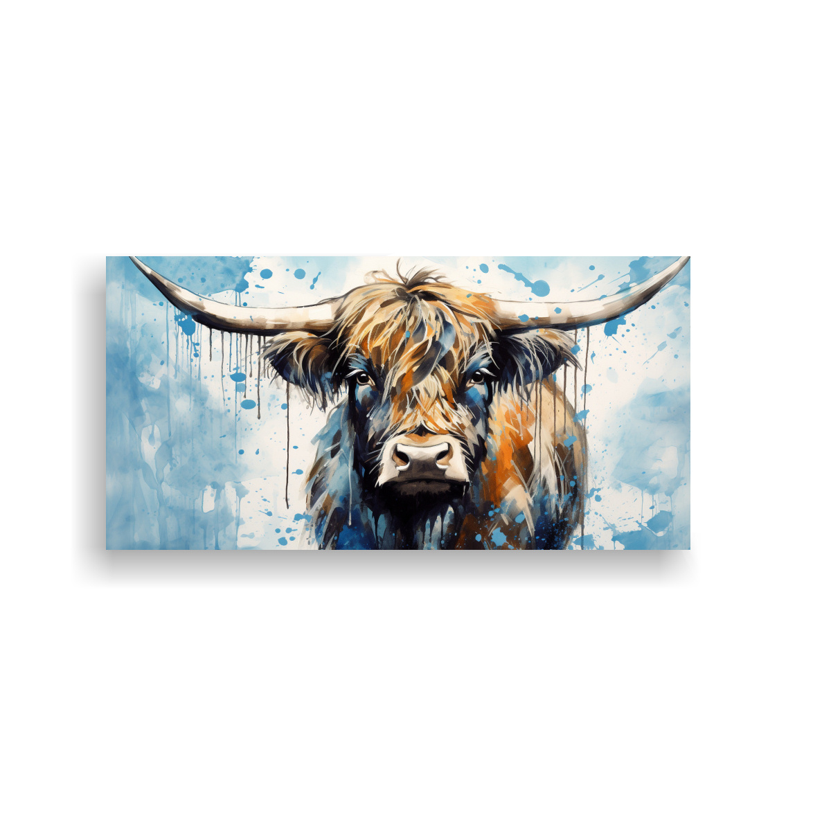 CUADRO DIBUJO ARMONÍA VACA DE LAS HIGHLANDS EN 120X60 CM - 1
