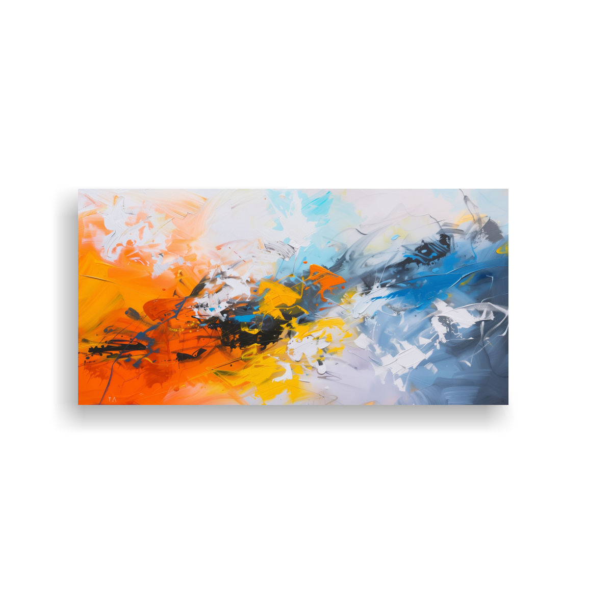 CUADRO ABSTRACTO MODERNO EN ESTILO ÓLEO SOBRE 160X80 CM - 1