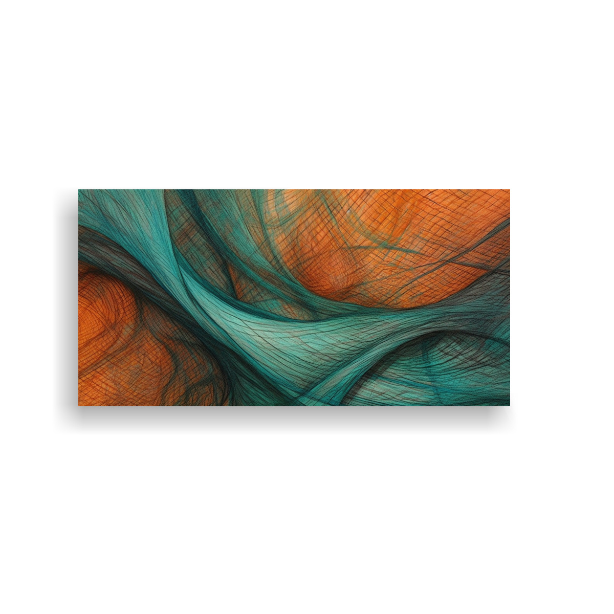 PINTURAS DECORATIVAS EN LIENZO CON MALLA CRUZADA 60X30 CM - 1