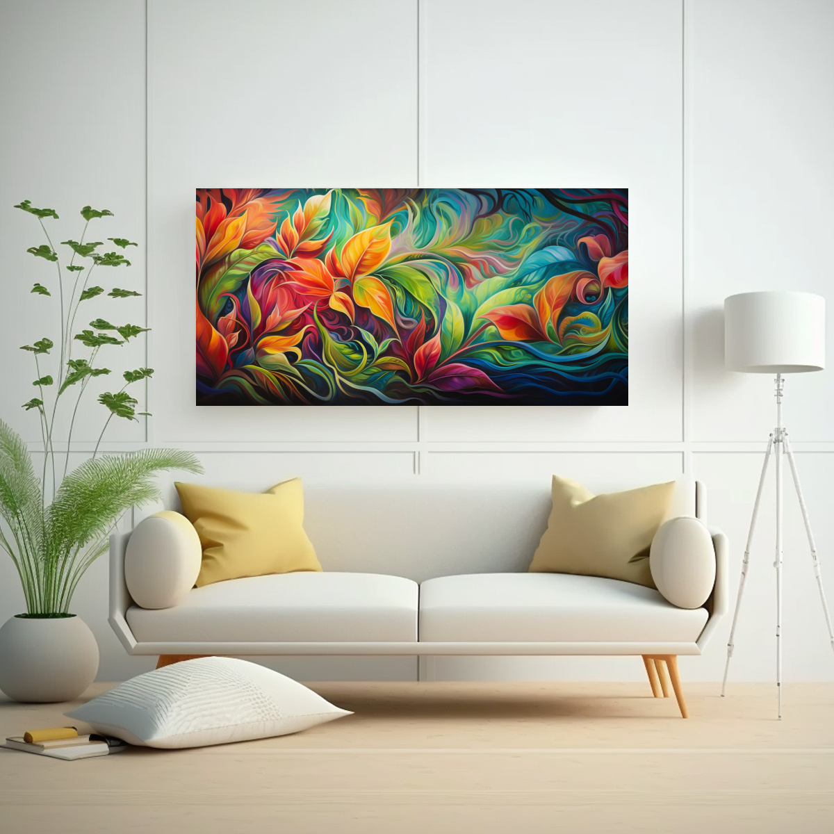 CUADROS ABSTRACTOS PERSPECTIVA GIRATORIA EN TELA 80X40 CM - 2