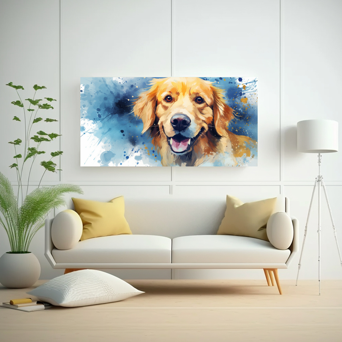 CUADRO DE ARTE MODERNO IMPACTANTE CON UNA MASCOTA 40X20 CM - 2