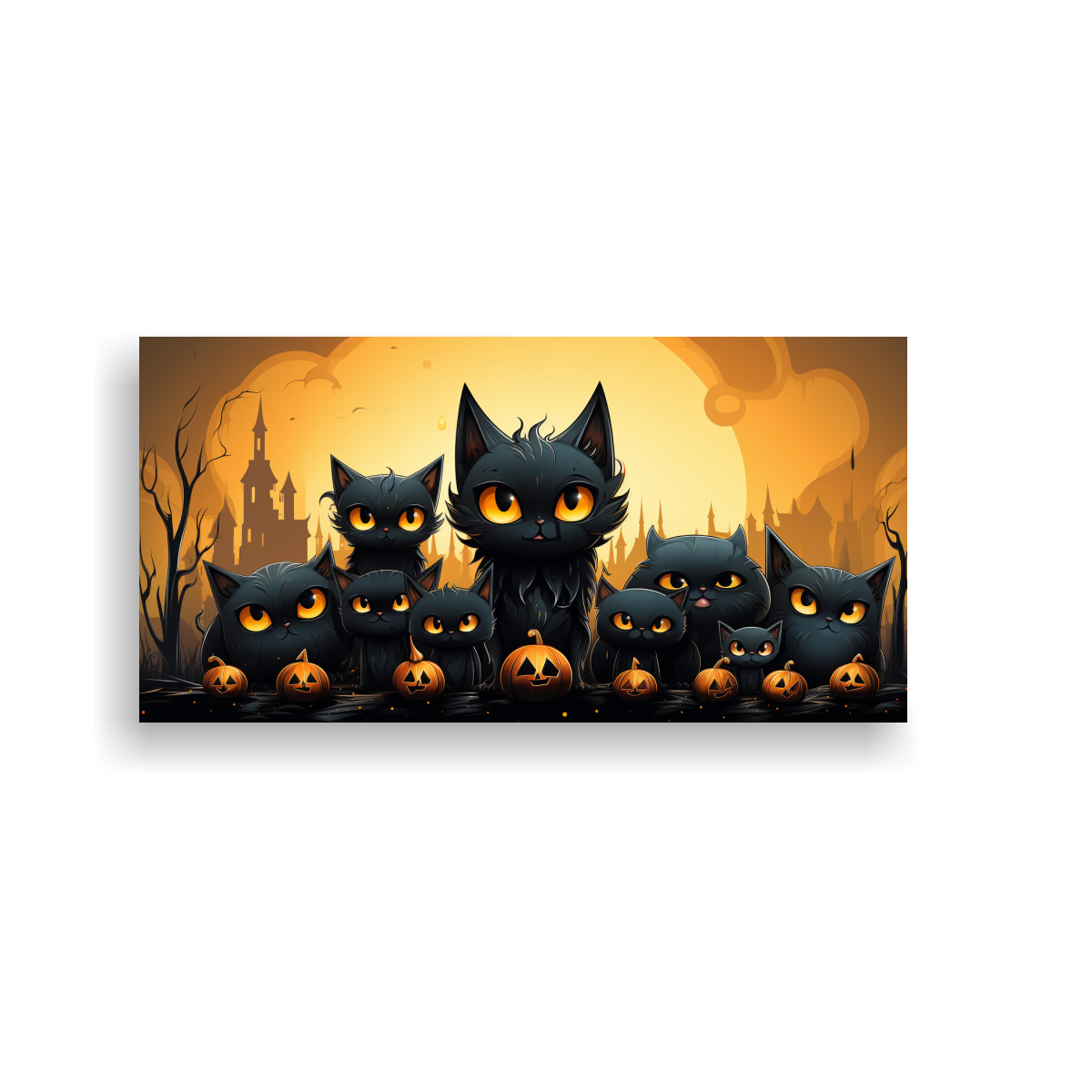 CUADRO ESPECTACULAR ELEGANCIA: DISEÑO DE GATO 40X20 CM - 1