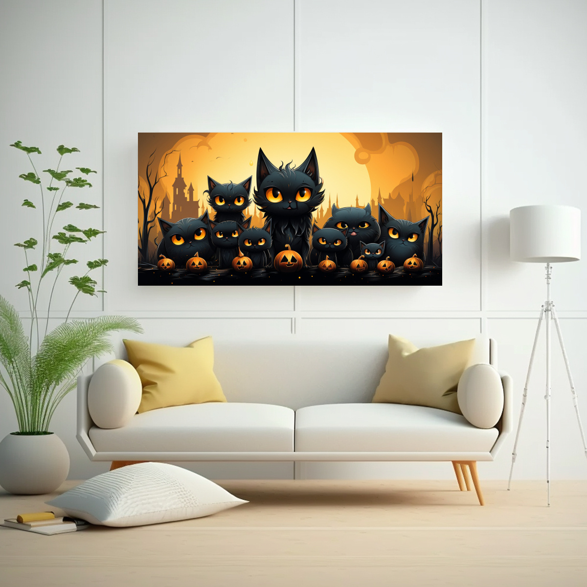 CUADRO ESPECTACULAR ELEGANCIA: DISEÑO DE GATO 40X20 CM - 2