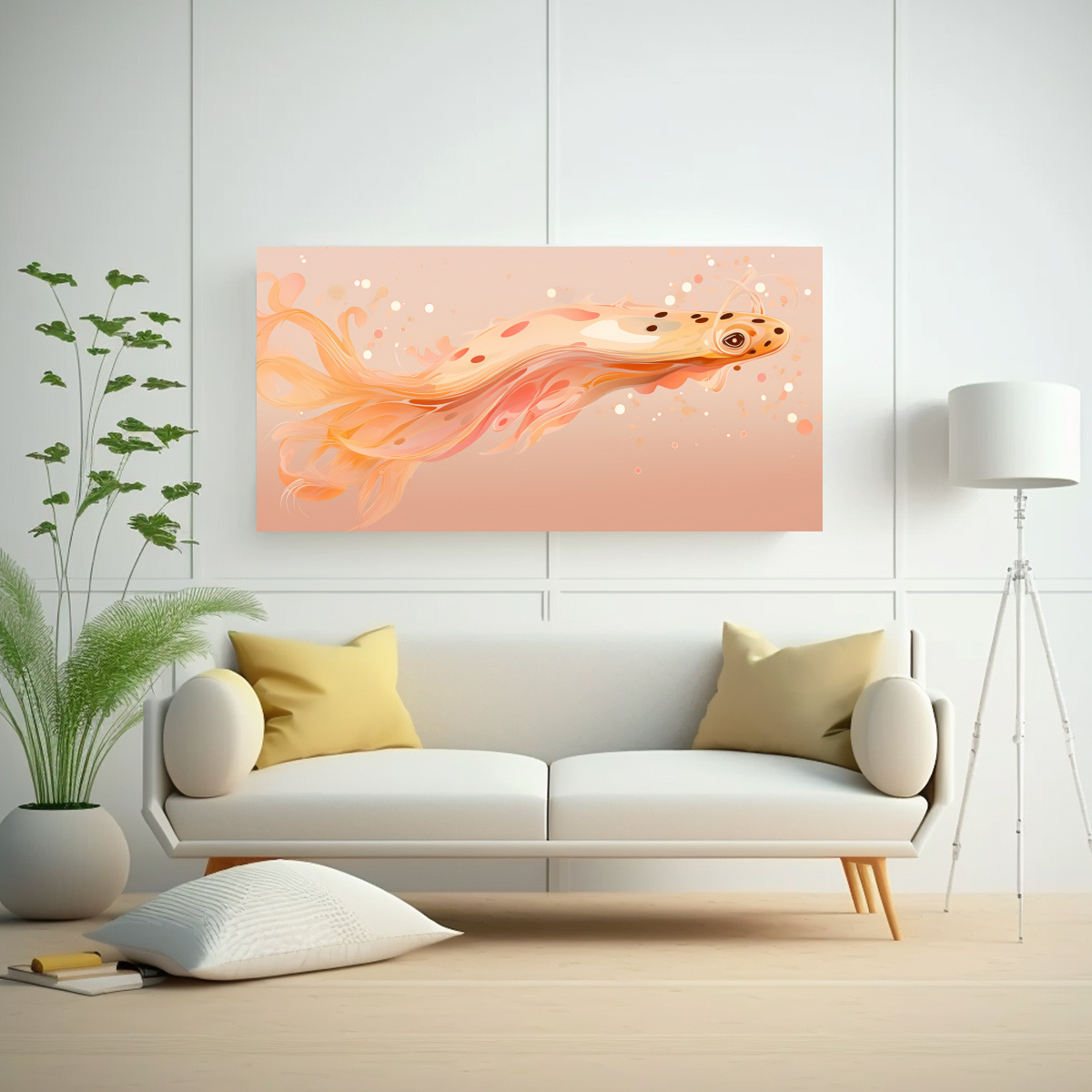 CUADRO NUDIBRANQUIO EN DELICADOS TONOS 60X30 CM - 2