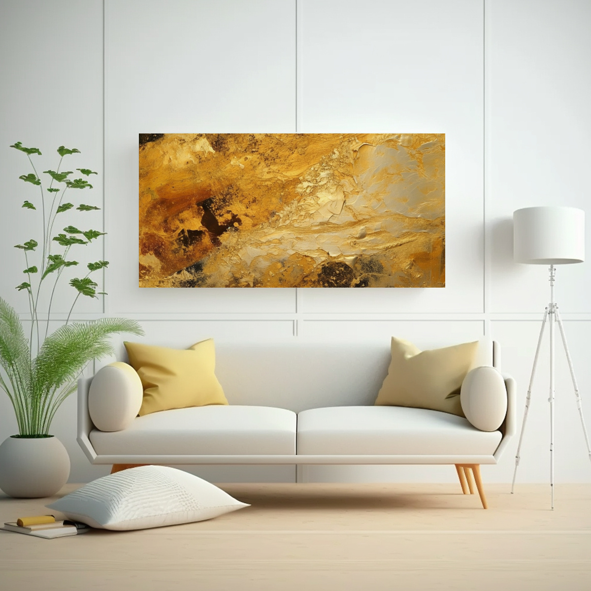 IMAGEN GRÁFICA DE SUPERFICIE DORADA EN ESTILO 80X40 CM - 2