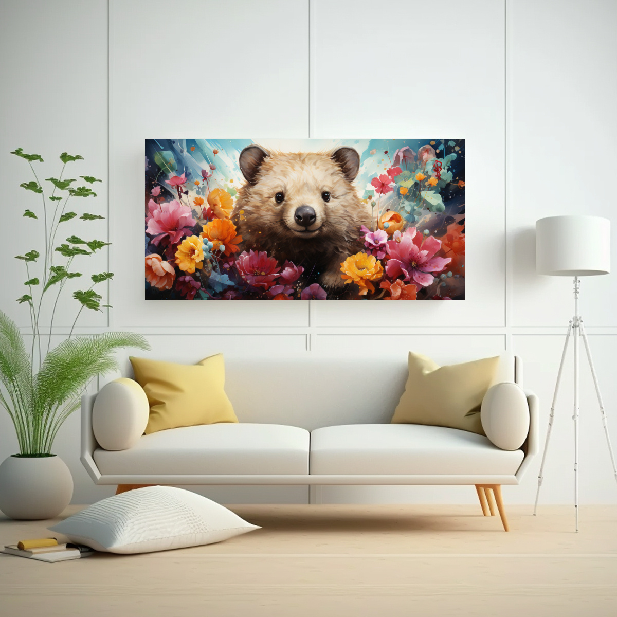 CUADRO IMPRESO RECTANGULAR ESTILO PINTURA 100X50 CM - 2