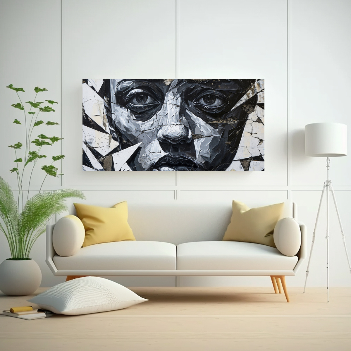 CUADROS ABSTRACTOS DE RETRATOS POR ALEXEI 120X60 CM - 2