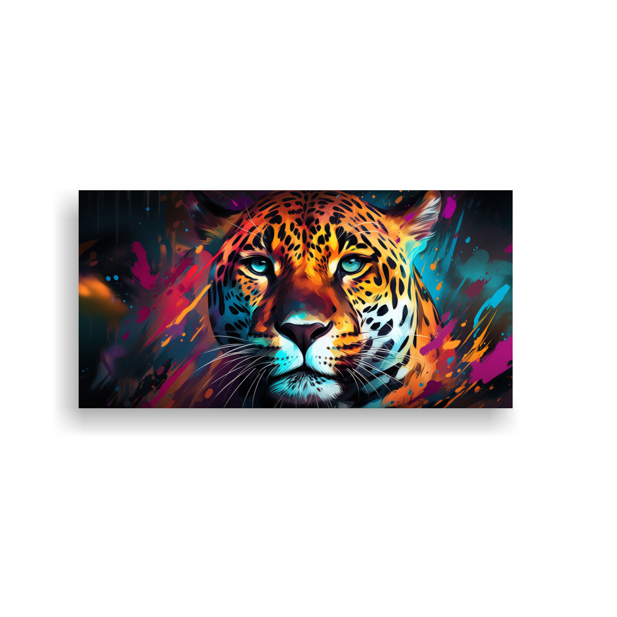 CUADRO JAGUAR EN ESTILO PINTURA AL ESTILO ÓLEO 80X40 CM - 1