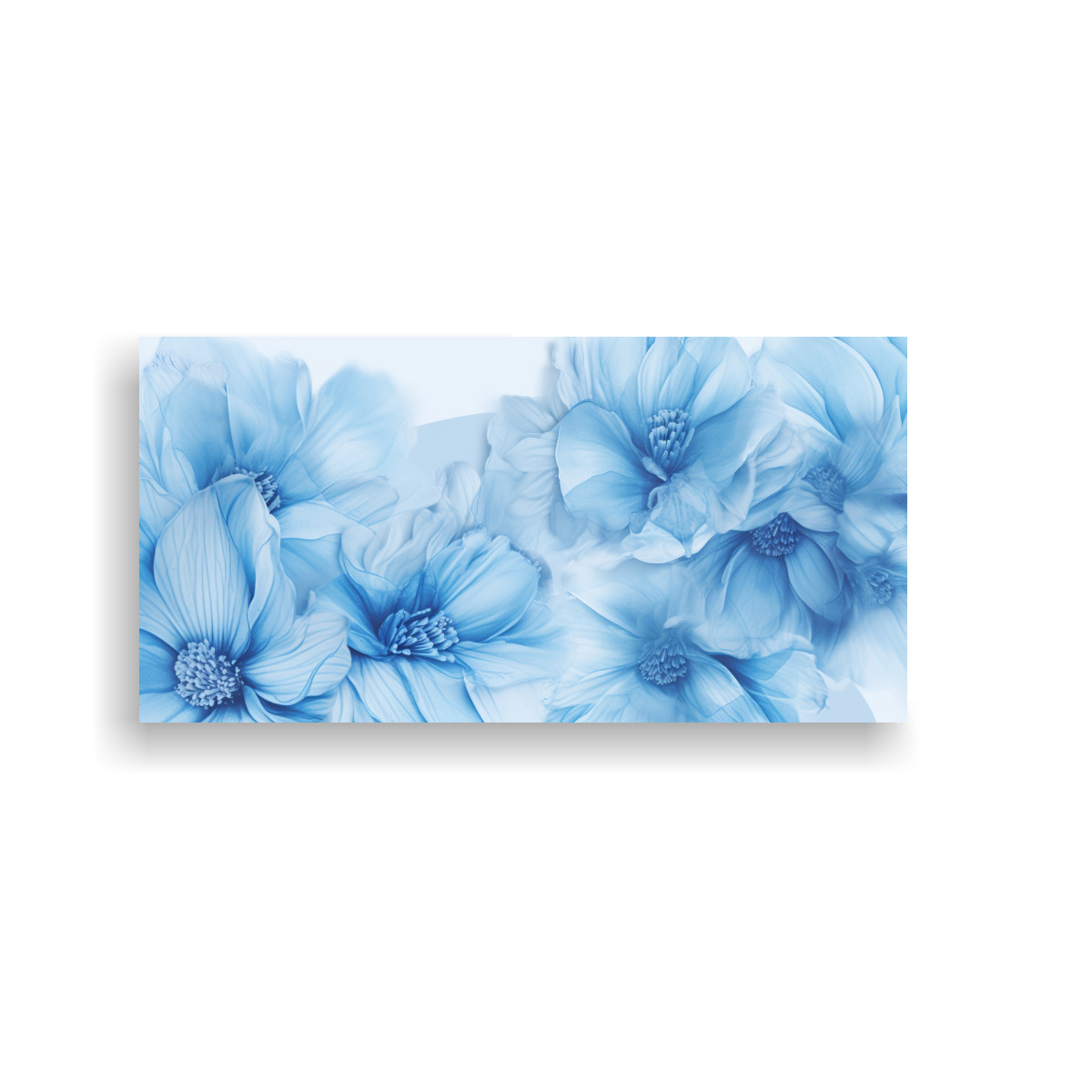 CUADRO ABSTRACTO EN BASTIDOR AZUL CON DISEÑO 120X60 CM - 1