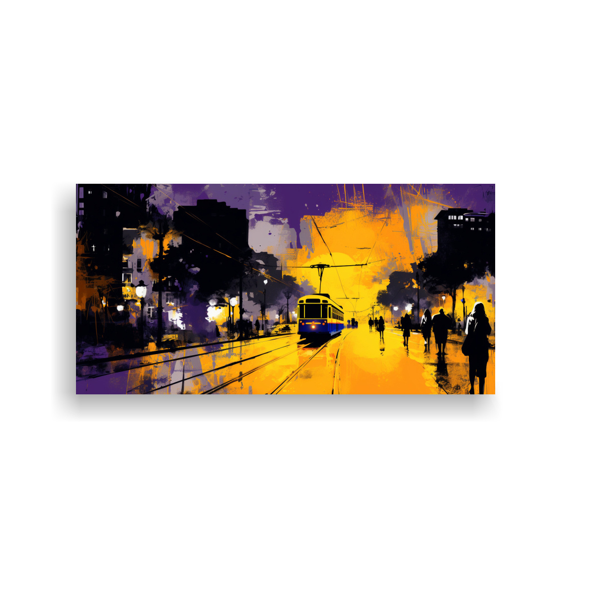 PINTURAS MODERNAS LIENZO CALIDEZ SANTIAGO, CHILE 100X50 CM - 1