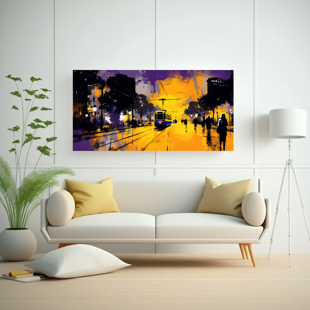 PINTURAS MODERNAS LIENZO CALIDEZ SANTIAGO, CHILE 100X50 CM - 2
