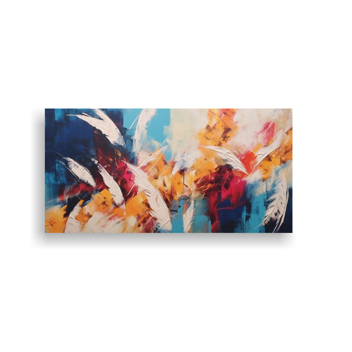 CUADRO ABSTRACTO: COMPOSICIÓN EQUILIBRADA PARA 140X70 CM - 1