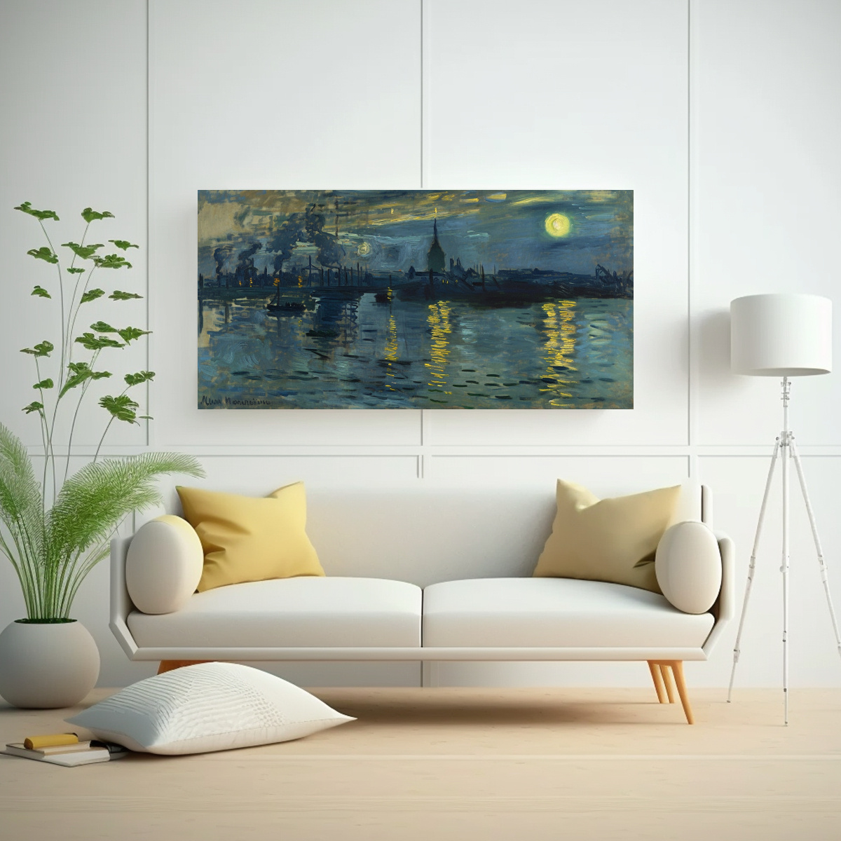 CUADRO DE CLAUDE MONET ESTILO MODERNO PARA 120X60 CM - 2