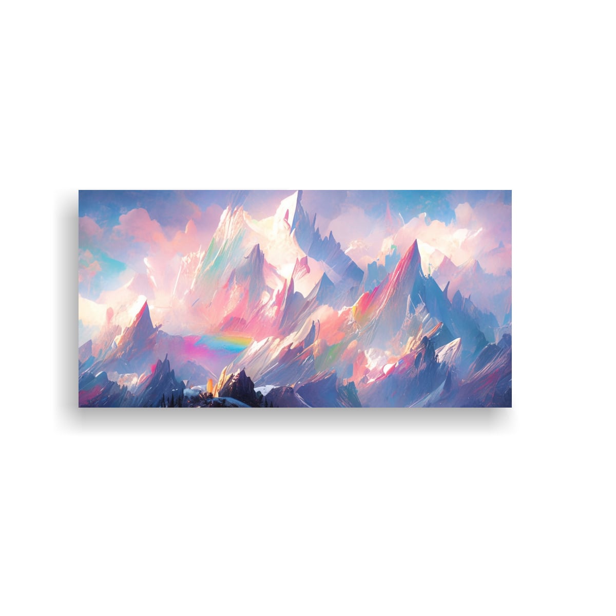 CUADRO DECORATIVO DE MONTAÑAS FAMOSAS CON 140X70 CM - 1