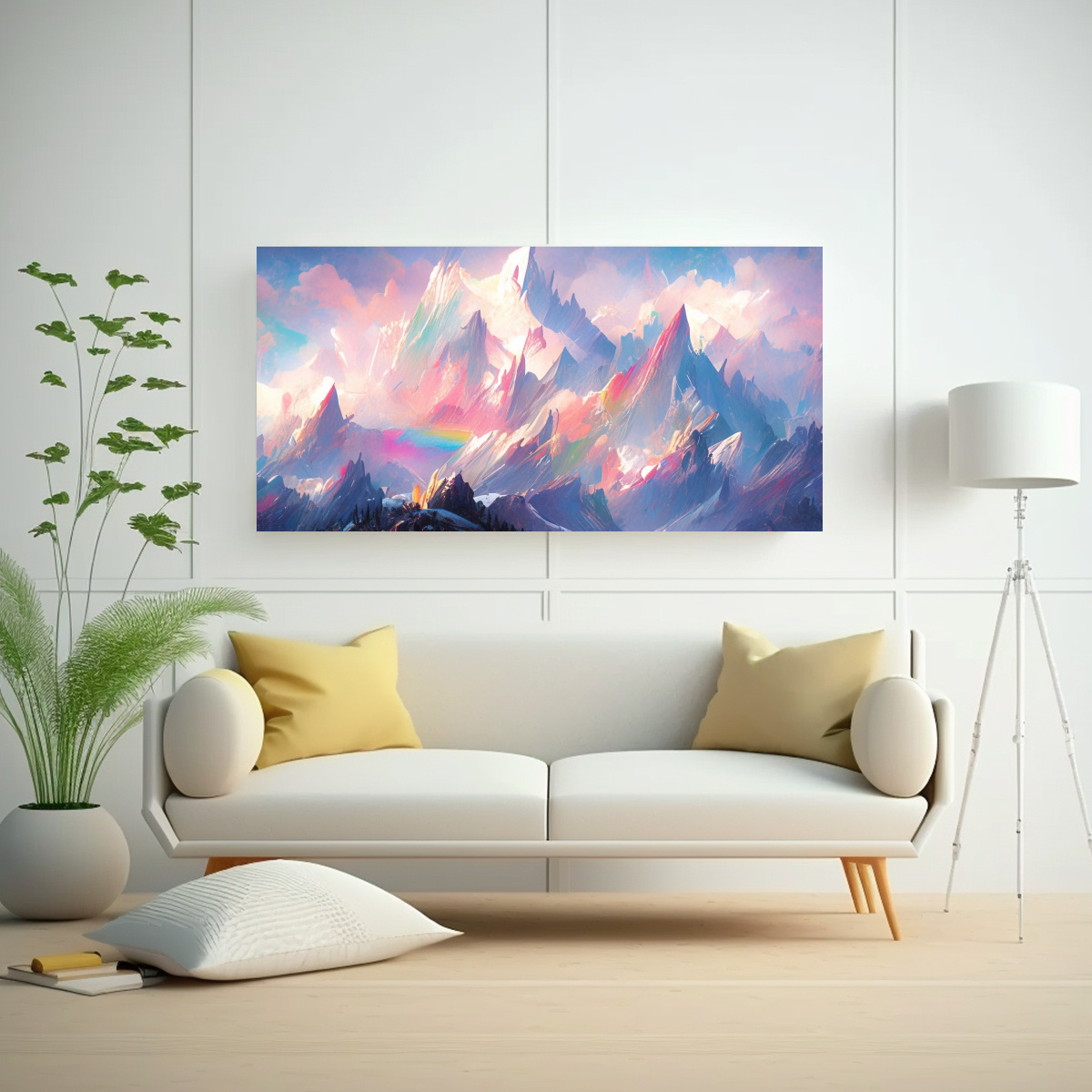 CUADRO DECORATIVO DE MONTAÑAS FAMOSAS CON 140X70 CM - 2