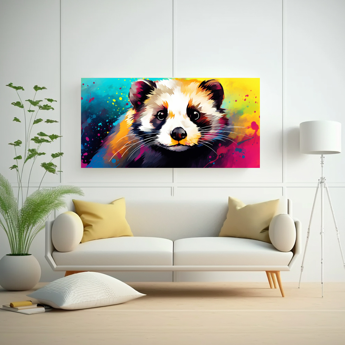 CUADRO INSPIRACIÓN CALIDEZ FERRET ARCOÍRIS Y 140X70 CM - 2