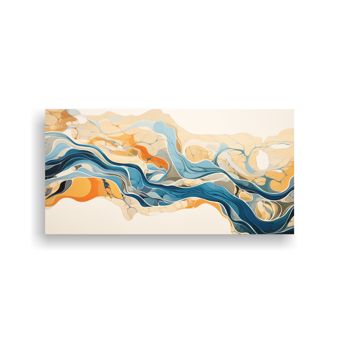 CUADRO VINTAGE: LA ABSTRACCIÓN FLUIDA DE UN 80X40 CM - 1