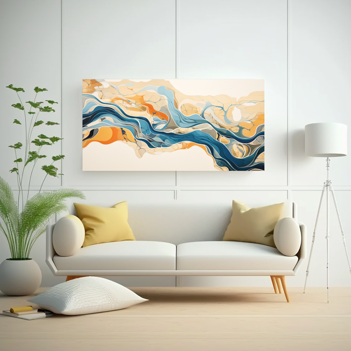 CUADRO VINTAGE: LA ABSTRACCIÓN FLUIDA DE UN 80X40 CM - 2