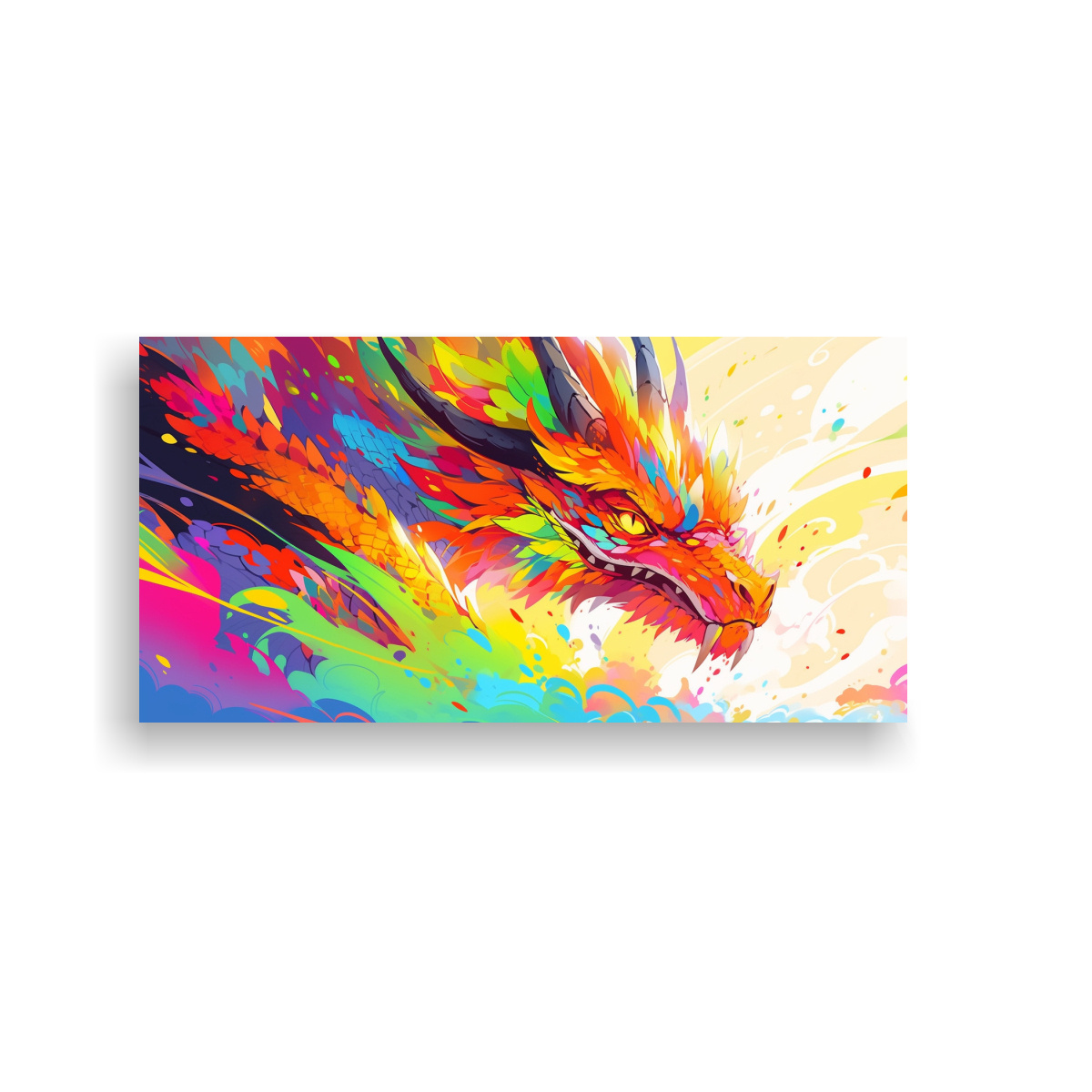 CUADRO DECORATIVO ESTILO GALERÍA: DRAGÓN 60X30 CM - 1