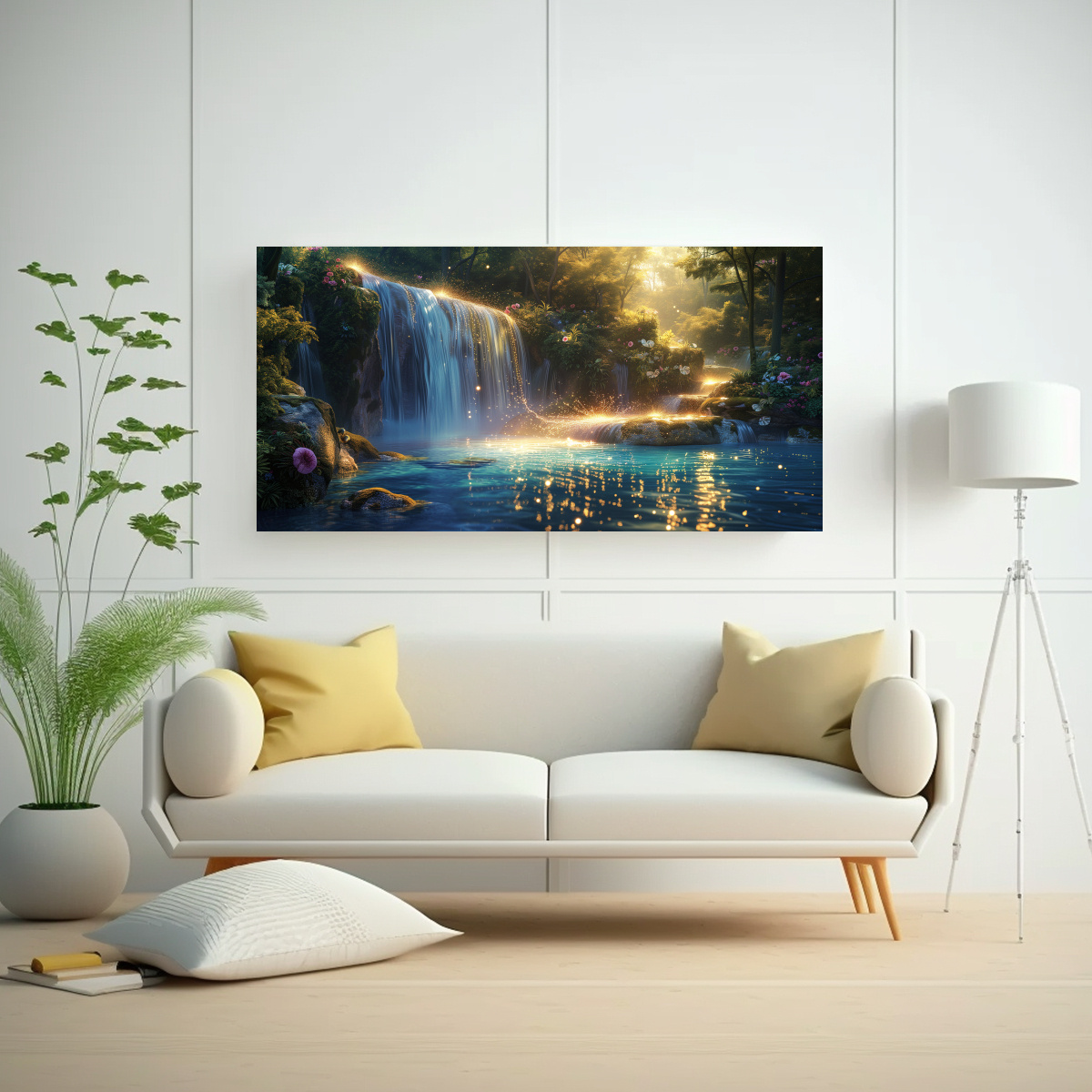 PINTURA MINIMALISTA: CUADRO COLORES, LUGAR 140X70 CM - 2