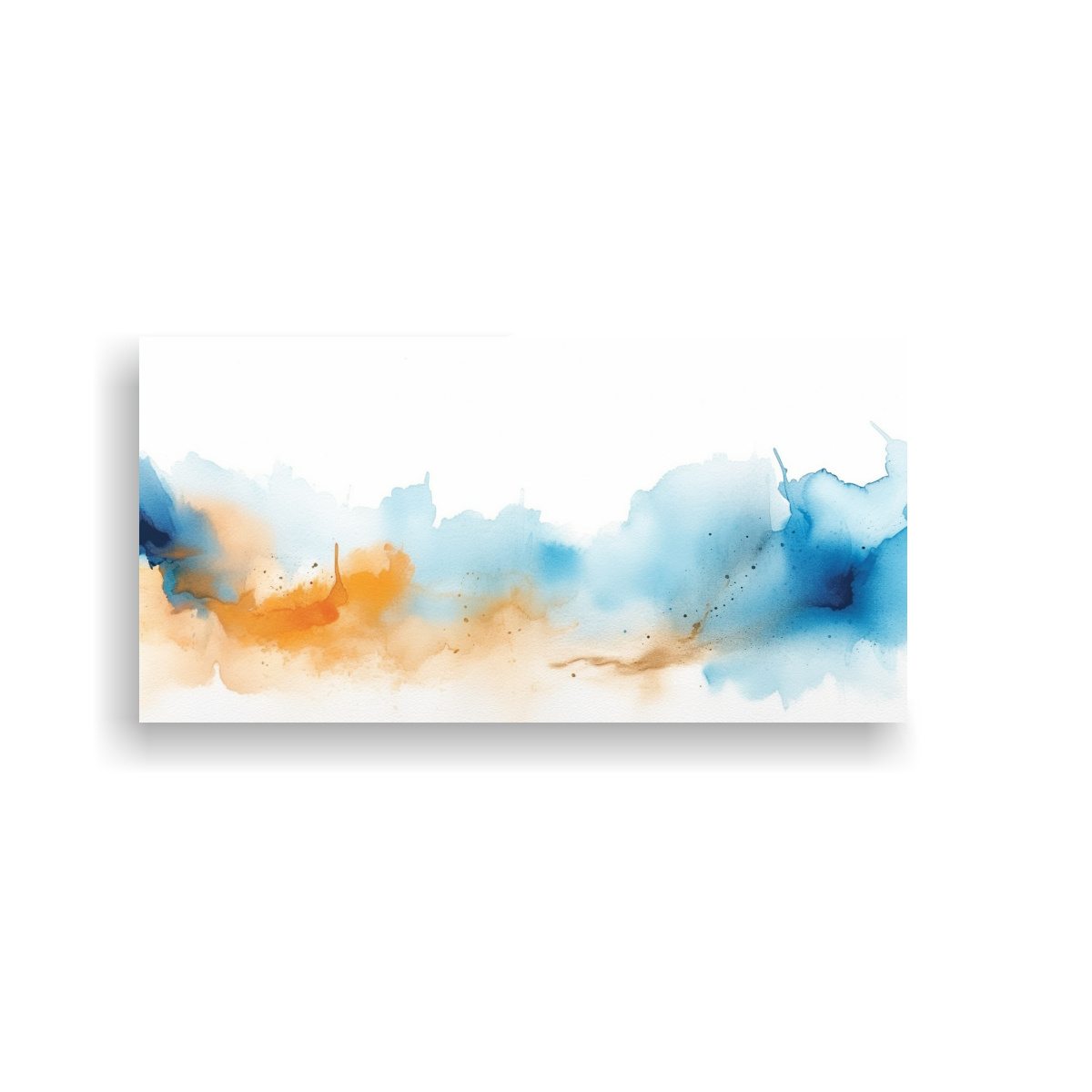 FONDO ACUARELA AZUL Y NARANJA ESTILO PINTURAS 160X80 CM - 1