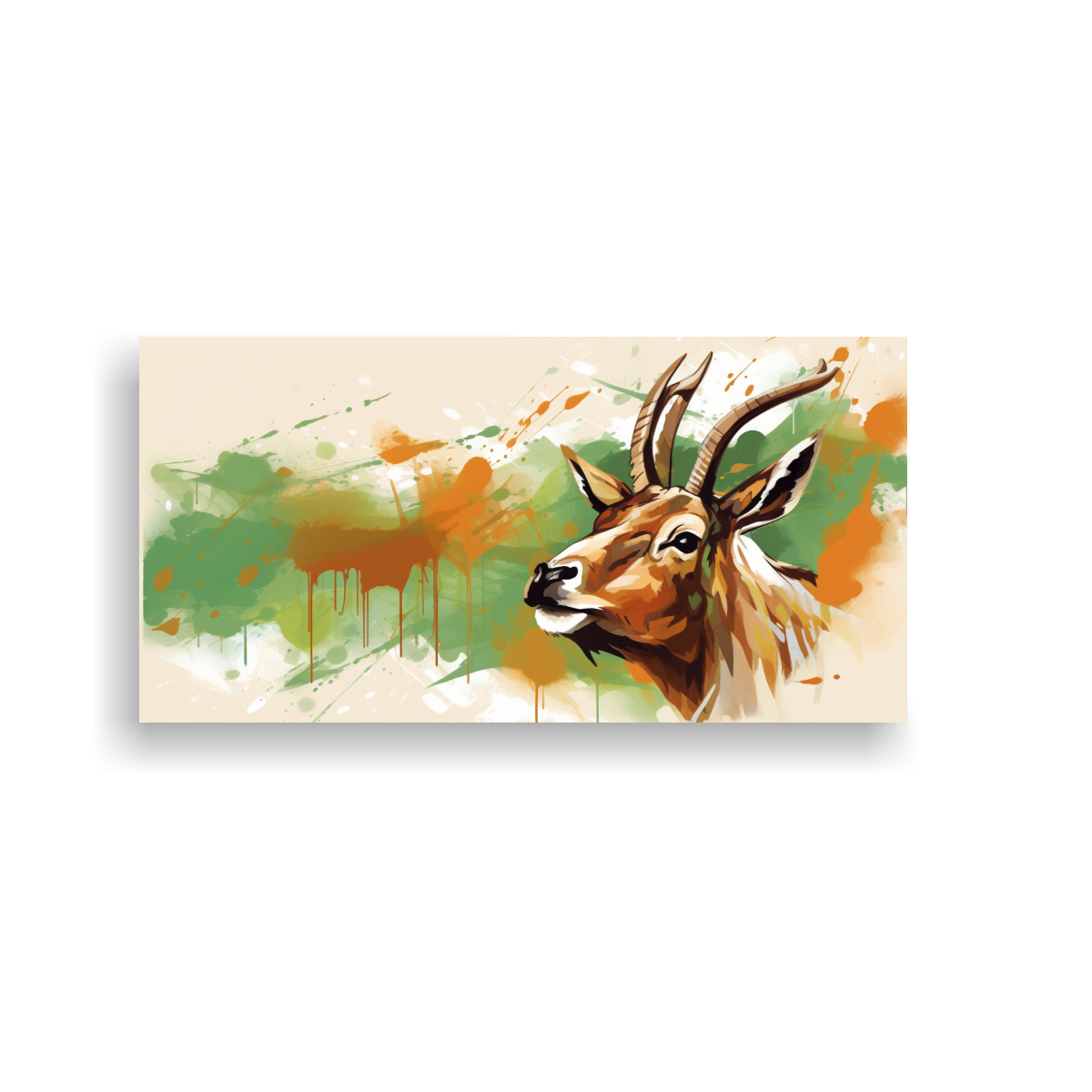PINTURA DECORATIVA INNOVADORA DE ANTÍLOPE EN 120X60 CM - 1