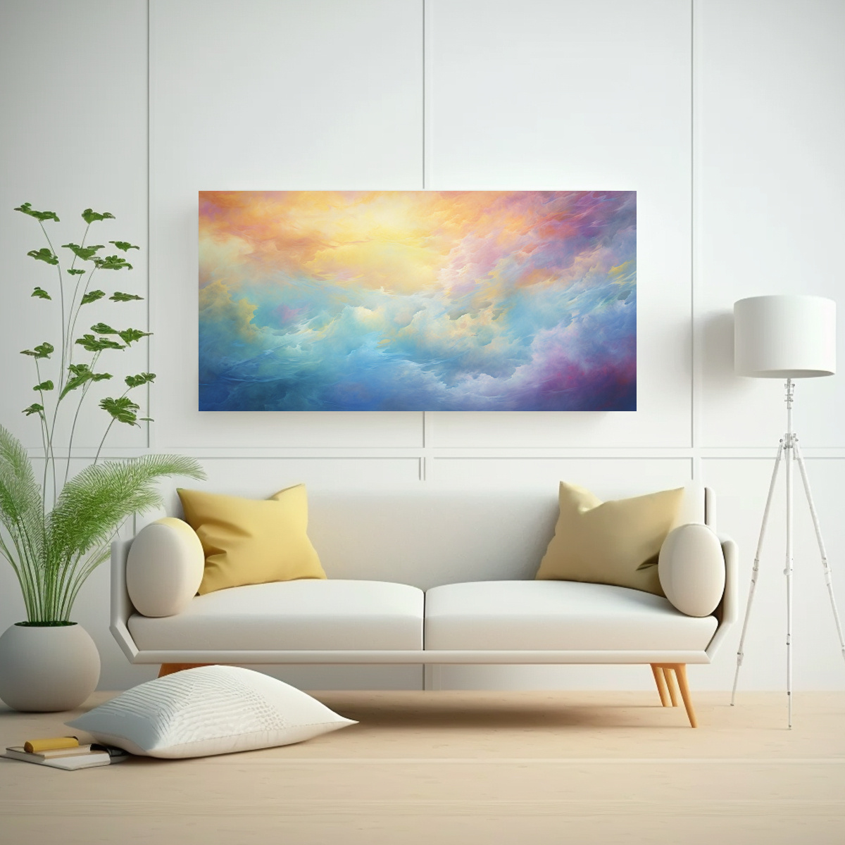 PINTURA ABSTRACTA DETALLADA DE UNA MAÑANA 100X50 CM - 2