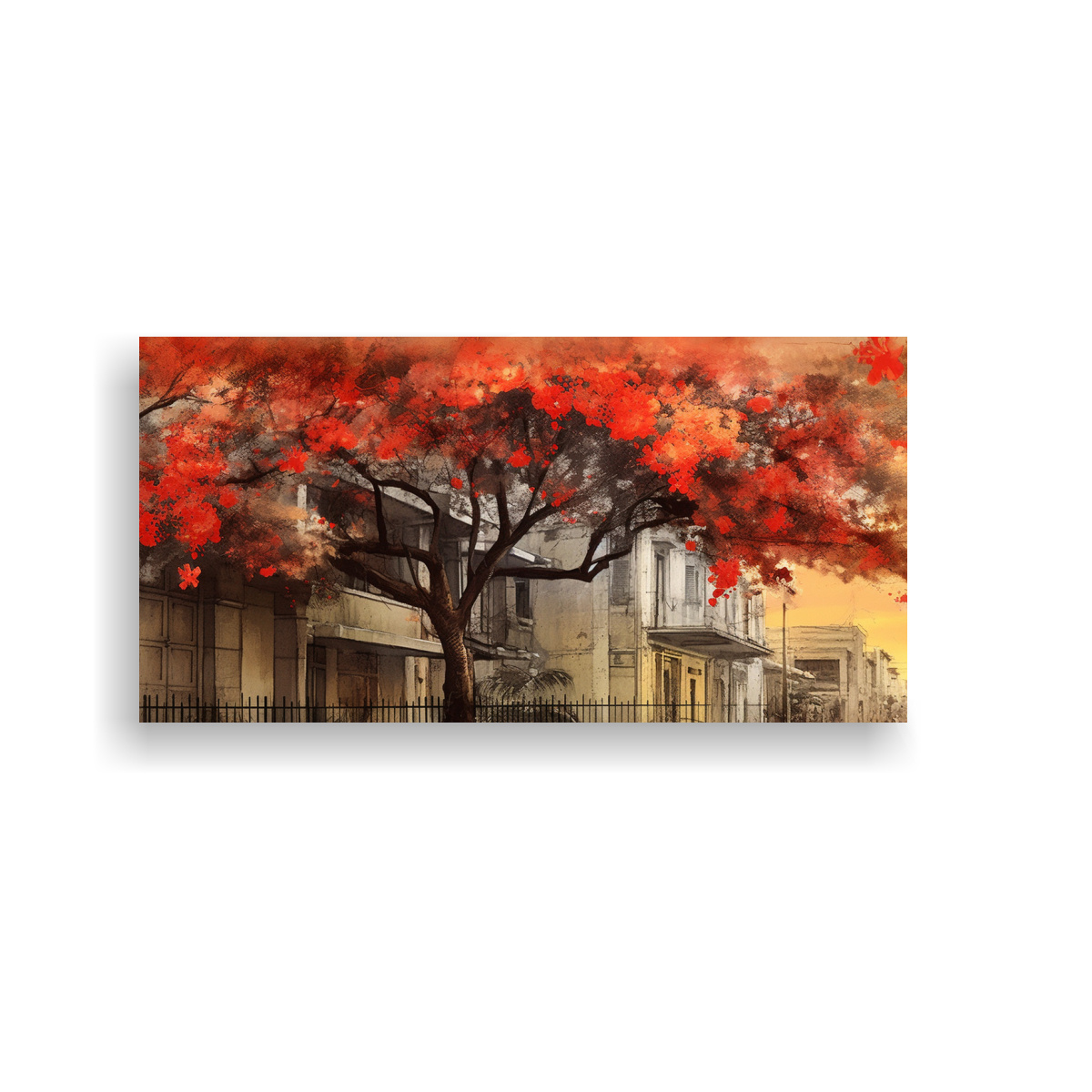 CUADRO FOTOGRAFÍA STREET ART XEN ÁRBOL 160X80 CM - 1