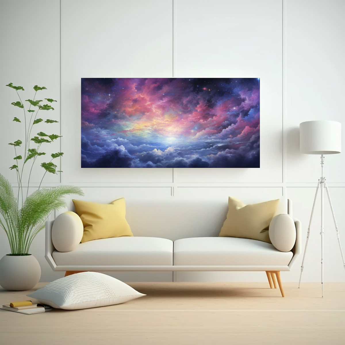 PINTURAS DECORATIVAS ABSTRACTAS DE CIELO NOCTURNO 100X50 CM - 2