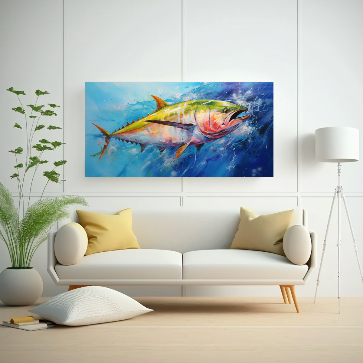 OBRA DE ARTE ALEGRE EN ESTILO DE PINTURA AL 160X80 CM - 2
