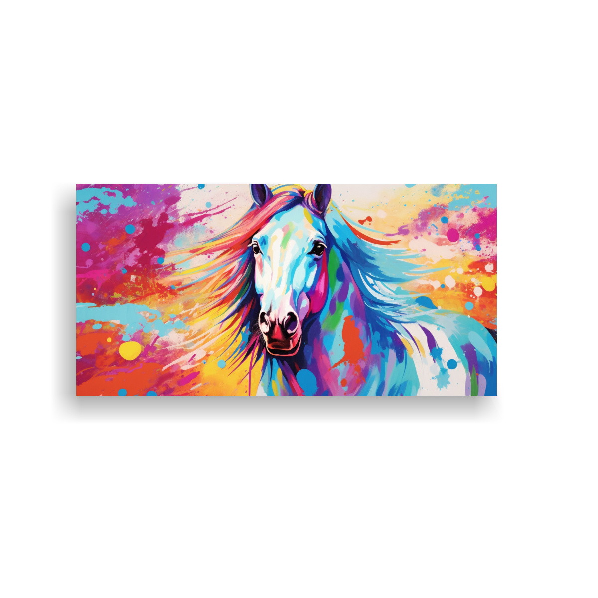 CUADRO MODERNO PROTAGONISMO CABALLO QUARTER HORSE 160X80 CM - 1