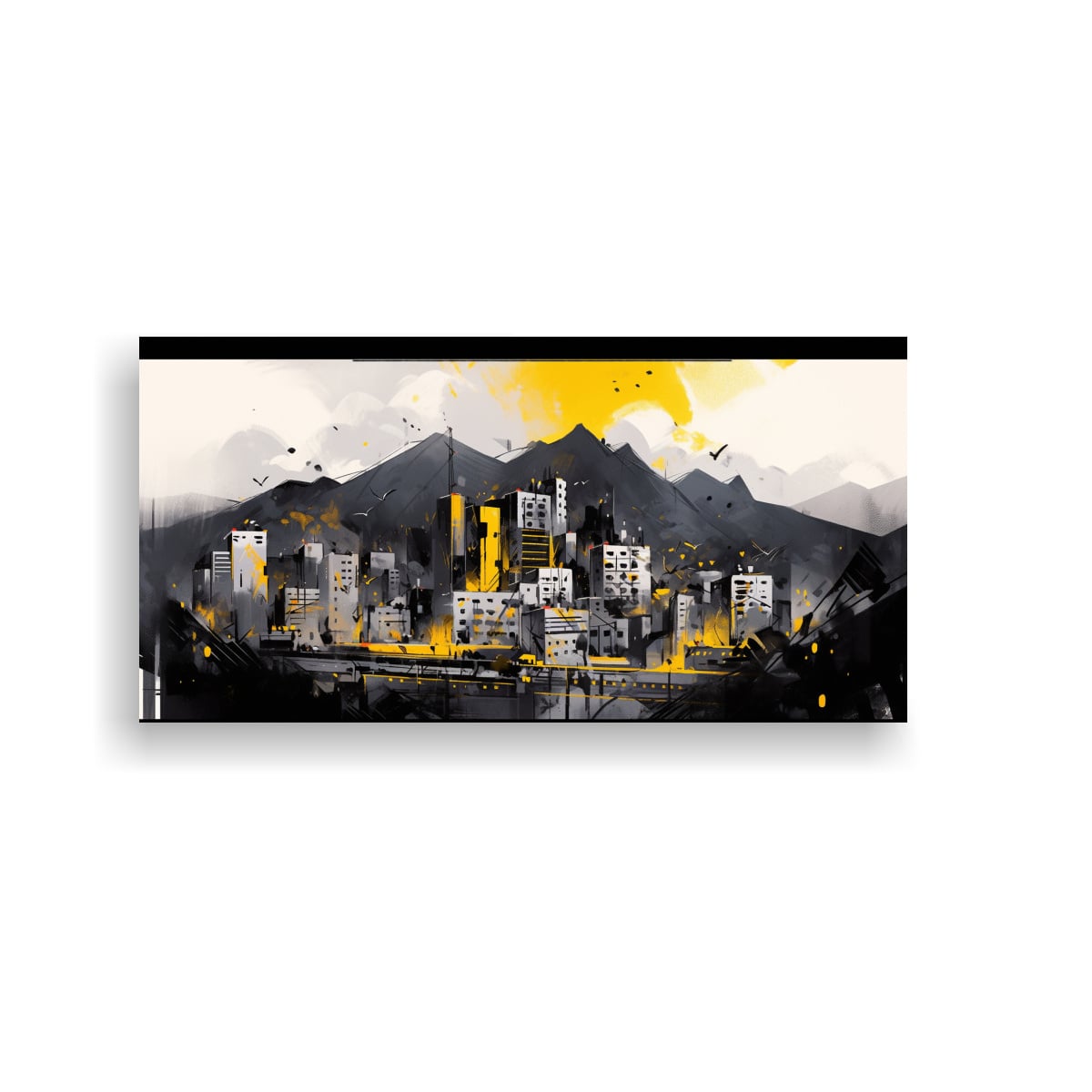 CUADRO DECORATIVO ABSTRACTO SANTIAGO CHILE EN 60X30 CM - 1