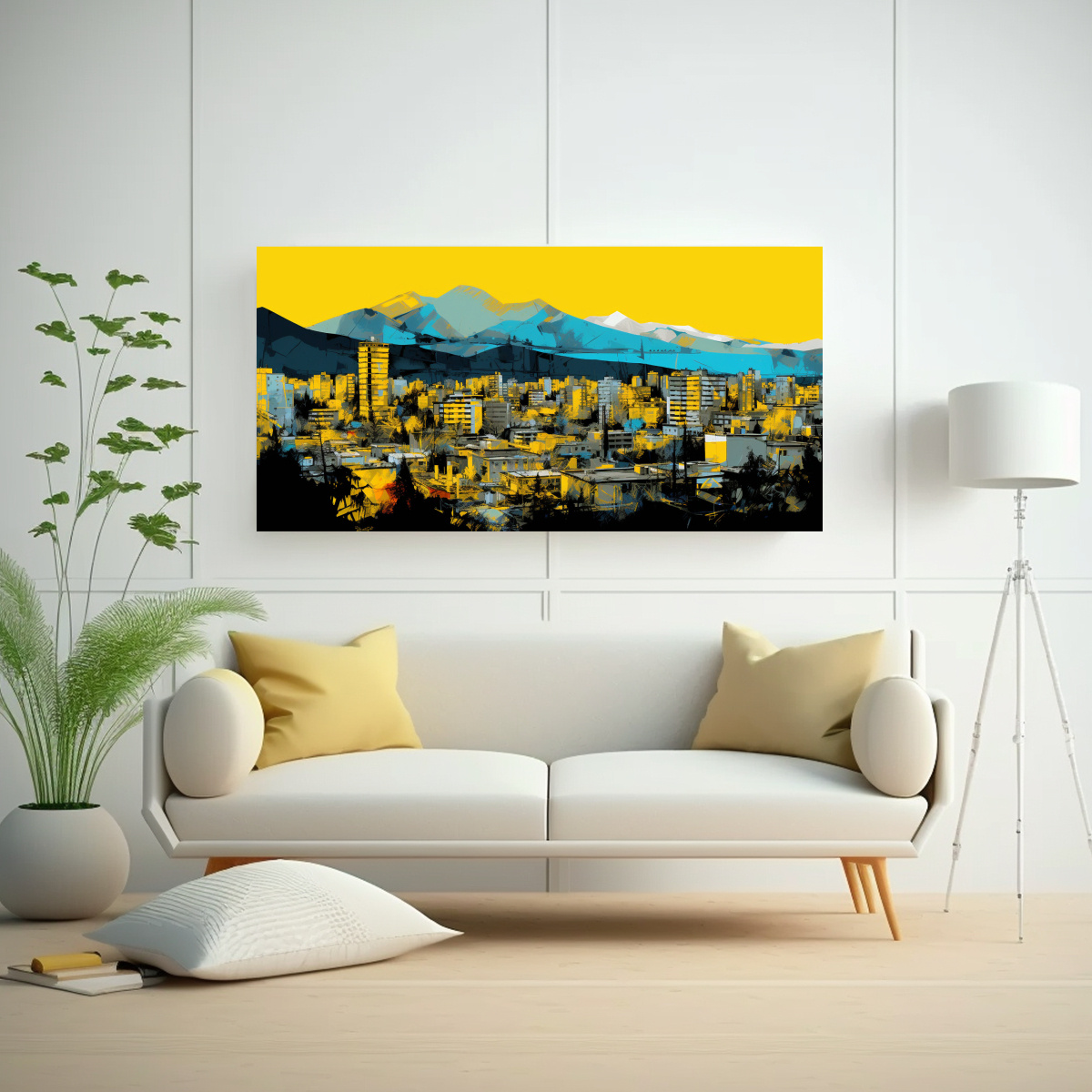 CUADRO ABSTRACTO MODERNO CON TEXTURA EN SANTIAGO 60X30 CM - 2