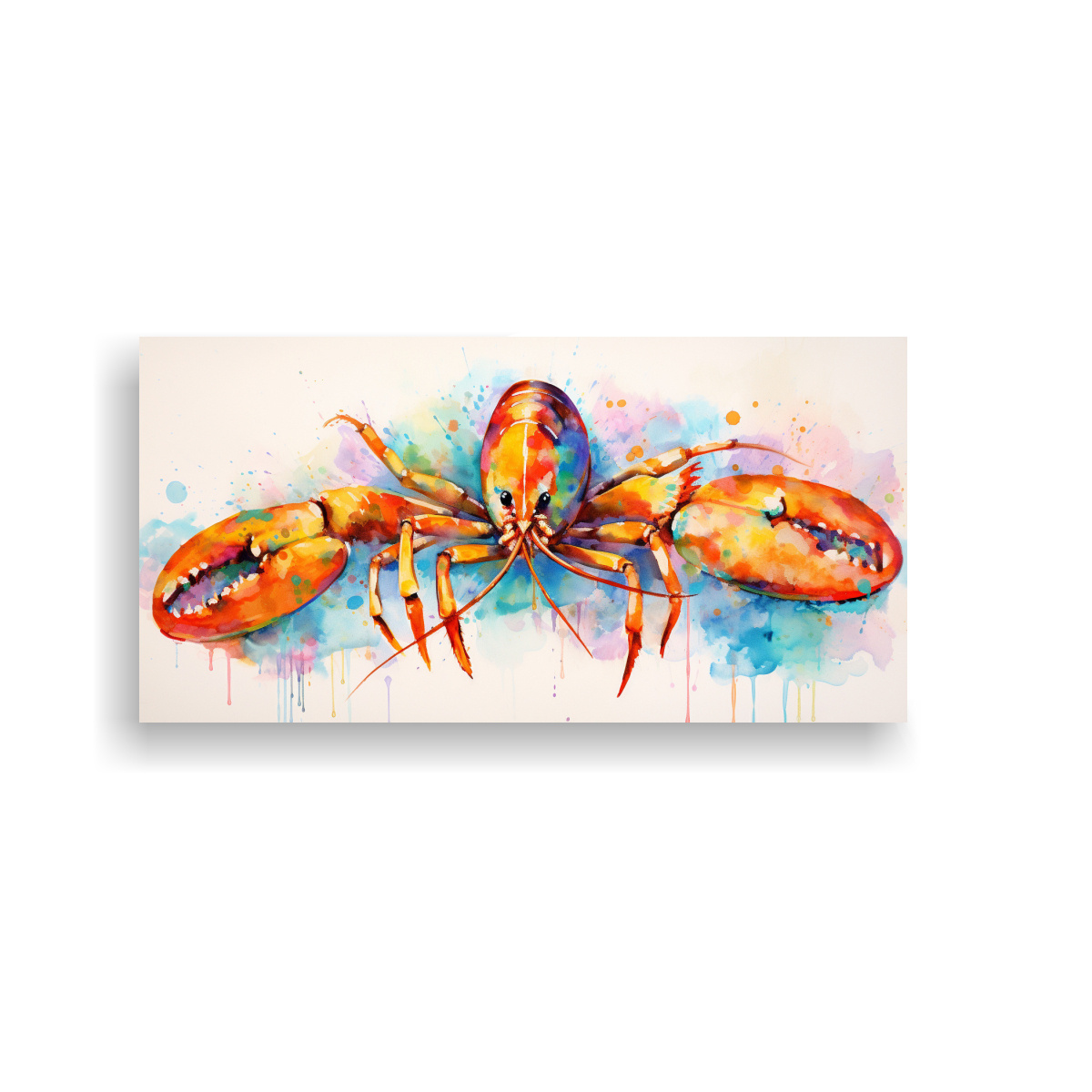 CUADRO ABSTRACTO RELIEVE LANGOSTA EN CREMA Y 160X80 CM - 1