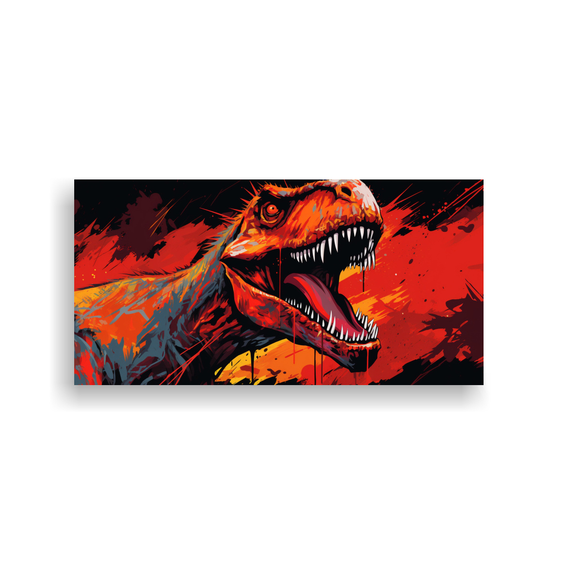 CUADROS DE DINOSAURIOS LEGENDARIOS EN COLORES 100X50 CM - 1