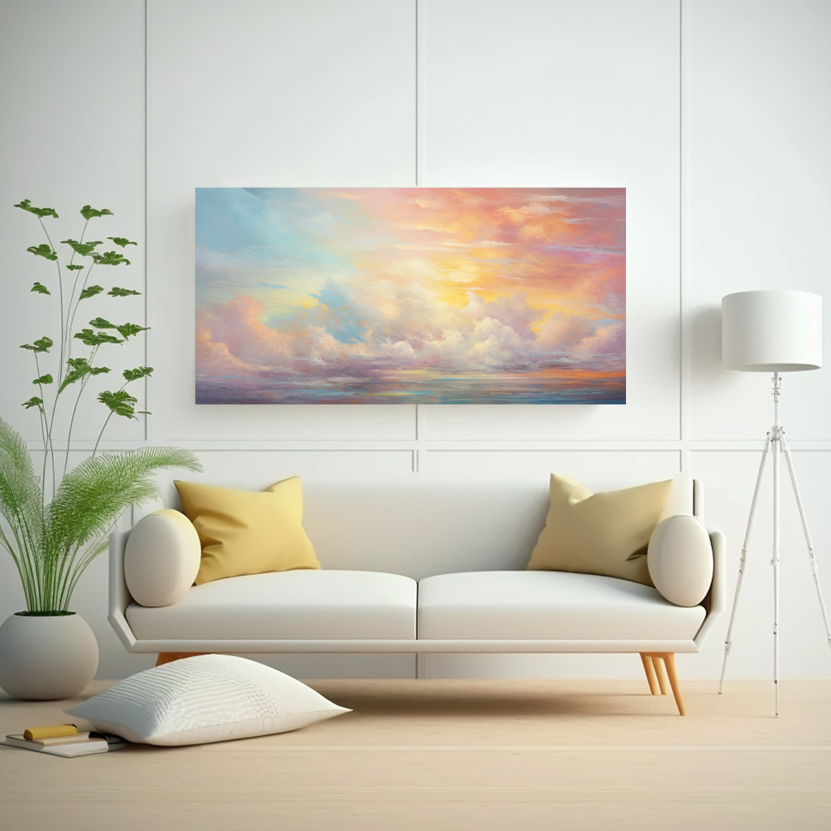 CUADROS MODERNOS: AMANECERES Y ATARDECERES CON 140X70 CM - 2