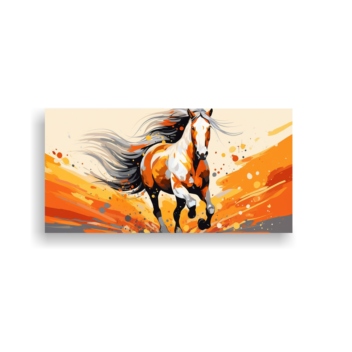 CUADRO DECORATIVO EQUILIBRADO: CABALLO DE SHIRE 80X40 CM - 1