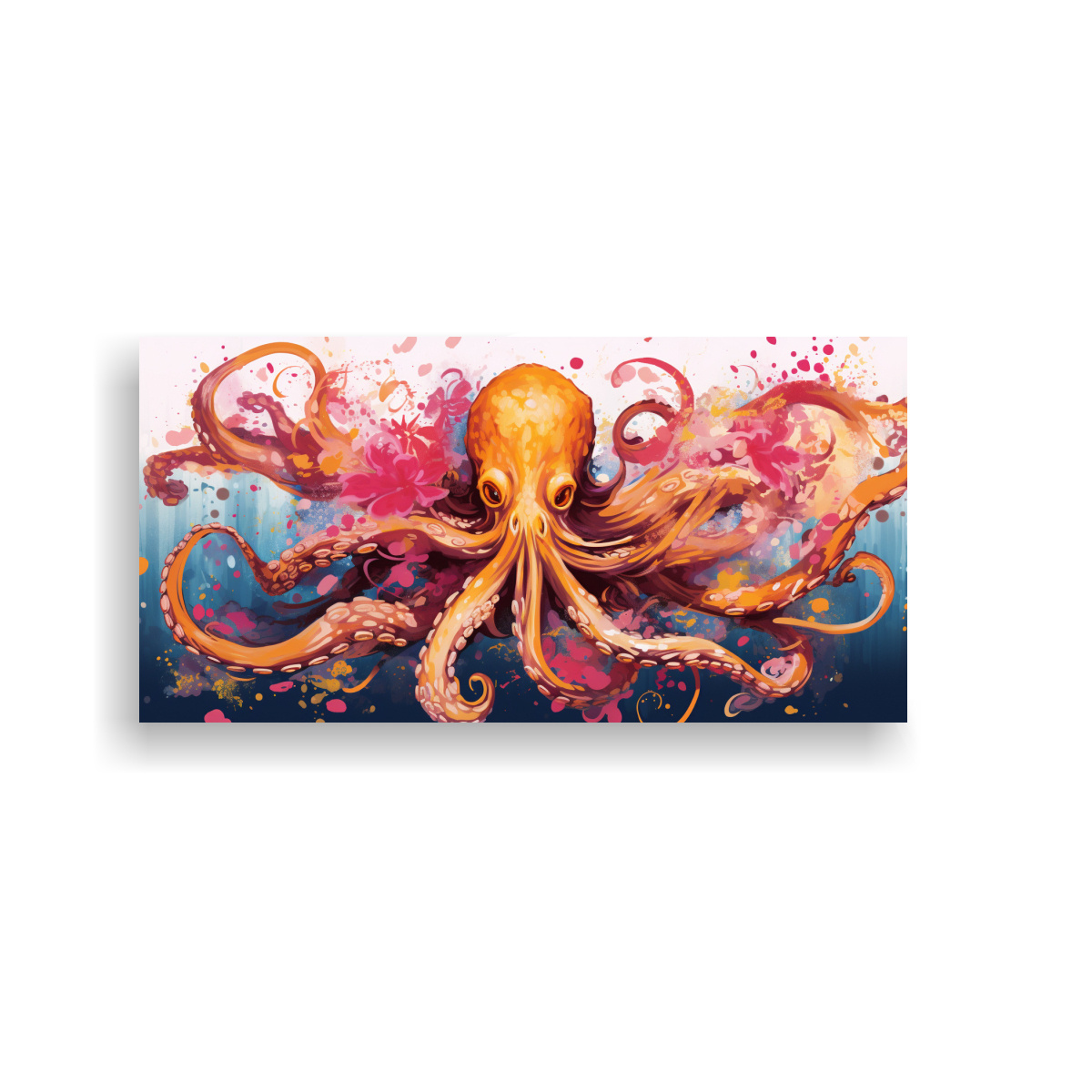 CUADRO DECORACIÓN DURADERO SQUID ORO Y ROSA NEO 60X30 CM - 1