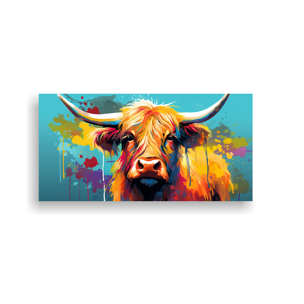 CUADRO ALTA CALIDAD VACA DE LAS TIERRAS ALTAS EN 60X30 CM - 1