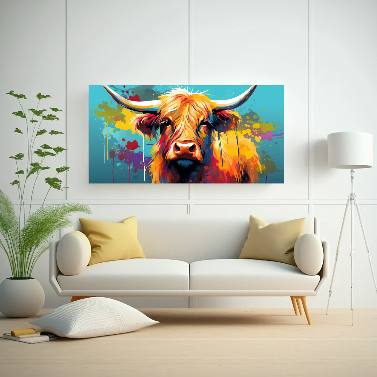 CUADRO ALTA CALIDAD VACA DE LAS TIERRAS ALTAS EN 60X30 CM - 2