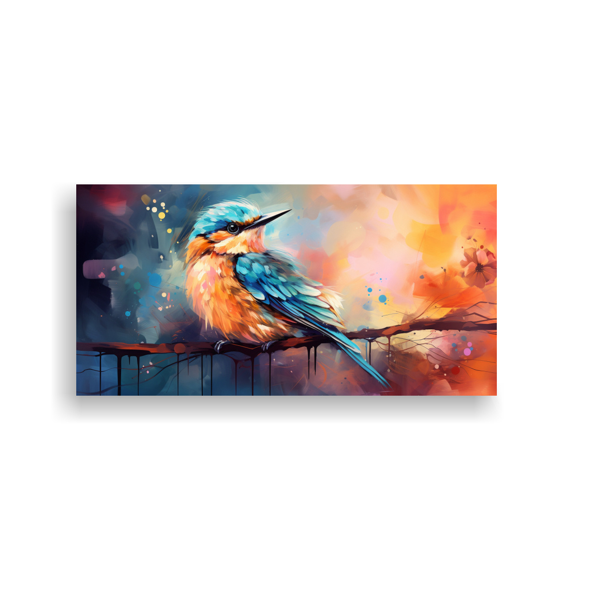 PINTURA DECORATIVA INTENSA ESTILO NEO POP ART EN 140X70 CM - 1
